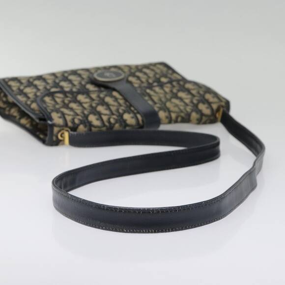 DIOR Trotter Canvas Shoulder Bag Navy - Picture 7 of 12